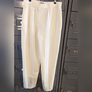 Vintage Giorgio Armani Women's Ivory Trouser Pant Size 12